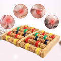Traditional Colorful Foot Massager for Diabetic foot acupuncture Exercise Round Massage Roller Stress Relief Wooden Roller Footmassager Reflexology Foot Massage Relax. 