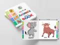 Little Board Book of "ANIMALS" for kids - Pocket Size - Hard Bound - Premium Quality. 