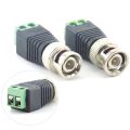 10Pcs Male Metal BNC Connector with DC Connector Plug Screw Terminal. 