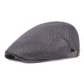 Men Breathable Mesh Summer Hat Newsboy Beret Ivy Cap Cabbie Flat Cap. 