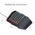 Topsky One Handed Keyboard One-Handed Mechanical Gaming Keyboard RGB LED Backlit SADES Portable Mini Gaming Keypad for L O L/PUBG/Wow/Dota/OW/Fps Game. 