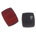 Bicycle Plastic Reflector Tail Light Reflector Front And Rear Warning Tail Light NOVO. 