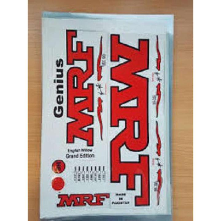 (Pack of 2) English Cricket Bat mrf Sticker Medium quality