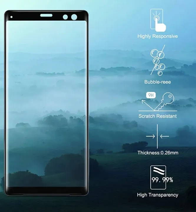 Sony%20Xperia%20XZ3%20Tempered%20Glass%20Screen%20Protector%209H%20Hardness%20Full%20Coverage%20Anti-Fingerprint%20Bubble-Free%20High%20Responsivity%20-%20Image%204