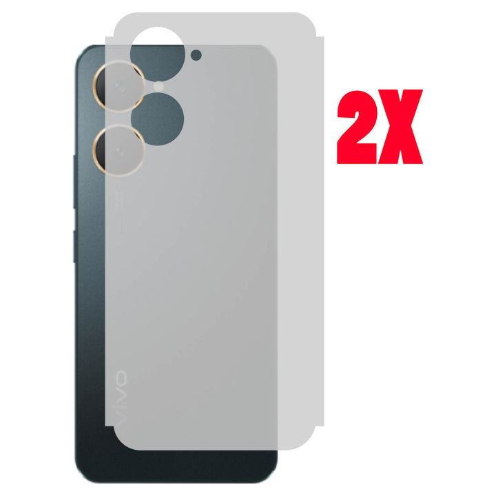 Vivo Y03 Back Protector Carbon Fiber Matte Soft Skin Sheet For Vivo Y03 - 2PCs