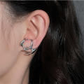 Y2K Irregular Earrings for Women Silver Color Hip-Hop Punk Fashion Geometric Earring Clip Girl 2023 Trendy Party Jewelry. 