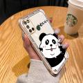 JIUMOO For Realme 7i Case Plating Side Edge Square New Design Phone Cases Pattern Cartoon Cute Panda Silicone Casing Full Back Cover Camera Protection Shockproof Softcase. 