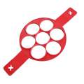 Techmanistan 7-Cavity Silicone Material Reusable Pancake Mold 7 Circles Eggs Ring Maker Kitchen Baking Cooking Tools. 