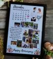 A4 size black theme / Happy birthday photo frame With Birthday Calendar and Ultra HD Pictures Customized Picture Frame. 