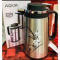 Vitamin Hot And Cold Vacuum Flask Thermos - STainless Steel Body With Double Glass - 1000 ML Tea Pot 1 Litter Vacuum Flask insulated Tea Thermos Multi Colors. 