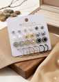 Pack Of 12 - Earrings Tops Fashion Women trendy stylish girls EarringE-5642. 
