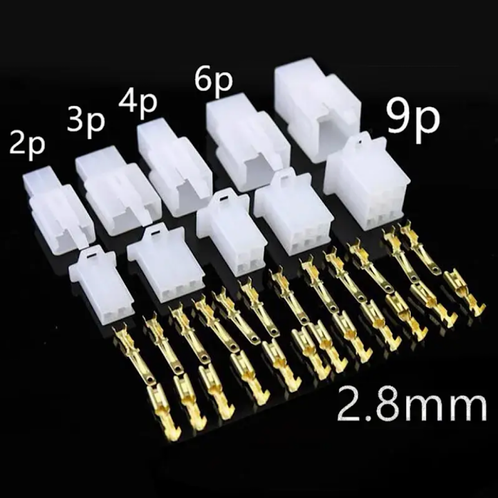 2.8mm 2/3/4/6/9 pin Automotive 2.8 Electrical wire Connector Male Female cable terminal plug Kits Motorcycle ebike car