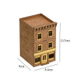 Wooden House Assemble Unpainted 1/72 Building Model House Diorama Layout. 
