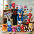 GOODNESS GANG PLUSH SOFT TOY Mega Plush Toys - Sonic the Hedgehog, Huggy Wuggy, Pikachu, Mickey Mouse, Reversible Octupus & Friends - Soft Stuffed Toys for Kids & Collectors - 1 piece. 