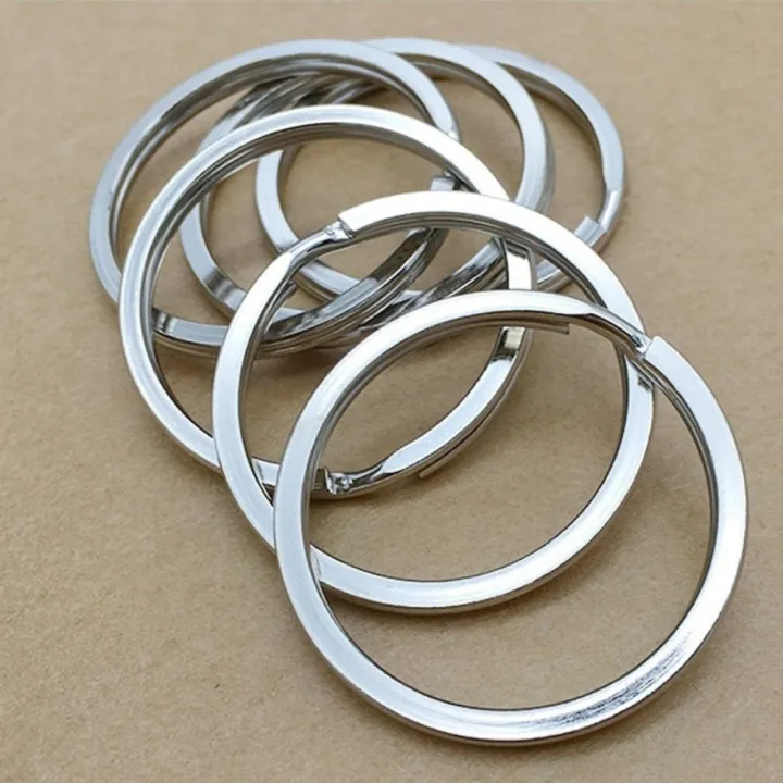 25mm Stainless Steel Keyrings - Round Fat Line Split Ring for Keychains ...