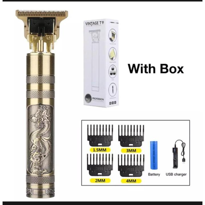 Professional Vintage T9 Dragon style Trimmer for Men, usb rechargeable trimmer and clipper (imported)