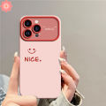 Couples Cute NICE Smile Simple Case For Realme 11 5i C53 C25 C15 C35 6i 8i 5 C25Y C20 C12 C55 C11 C17 C51 C33 C21Y C21 C30 C20A C31 C25s Contrast Window Lens Frame Fashion Solid Color Cover. 