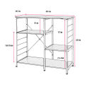 Multipurpose Kitchen Organizer Rack 4-Layer Microwave Oven Stand with Wheels. 
