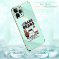TA for iPhone 6 Plus 6s Plus Back Cover + Free Lanyard Cute Three Bears Luxury 6D Plating Case Side Pattern Soft Silicone Square Phone Cases. 