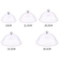 Transparent Dust-proof Creative Acrylic Round Dish Dessert Storage Tray Food Cover Fruit Display Holder Dust-Proof Food Cover Cake Bread Plate. 
