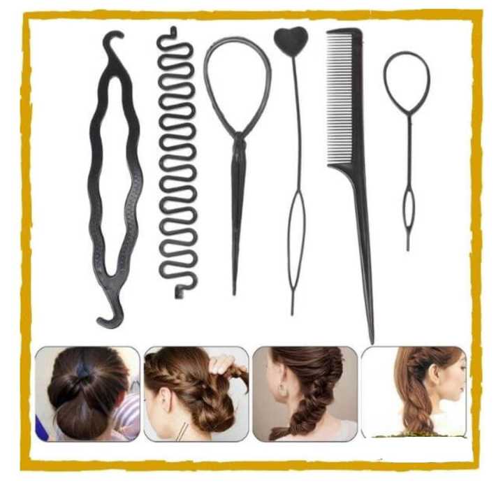 Hair Styling DIY Styling Tool Set Tail Hair Flipper Pull through Ponytail Tool French Hair Braiding Loop Tool French Centipede Braiders French Twist