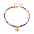 Boho Ankle Bracelet Bohemian Colorful Beads Lightweight Anklet. 