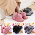 Cushioned Candy Color Lady Fluffy Flat Warm Slippers. 