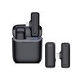 J11 Wireless Lavalier Microphone with Noise Reduction for iPhone & Android, Type C, Charging Case (Single Mic). 
