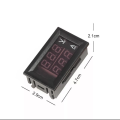 DC 0-100V 100A 10A Digital Voltmeter Ammeter Dual Display Voltage Detector Current Meter Panel Amp Volt Gauge 0.28" Red Blue LED. 