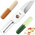 Stainless Steel 2 in 1 Knife with Peeler, Fruit Cutting Knife & Peeler. 