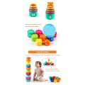 11 Piece Stacking Cups Stackers Pre-school Learning Toy Colorful Stacking Cups Tower Pyramid. 