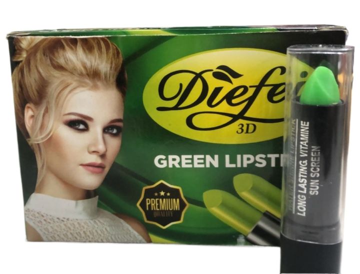 Green lipstick Bold lipstick Emerald lipstick Forest green lipstick
