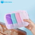 EOCO MALL Wide Mouth Travel Bottle Travel Essentials 4pcs Squeezable Silicone Dispenser Bottles for Shampoo Conditioner Lotion Convenient Refillable Travel Accessories Leak-proof Travel Bottles. 