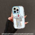 Fashion Creative Doraemon Doodle Hello Kitty Case for Redmi A3 12 12C 9A 9C NFC 13C 10A Note 12 11 13 8 9s 10 9 Pro Max Poco C55 M6 C65 X6 Pro Luxury Mirror Make Up Bracelet Case. 