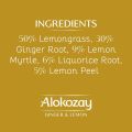 ALOKOZAY HERBAL GINGER LEMON TEA BAG - 25 TEA BAGS IN FOIL WRAPPED ENVELOPES (IMPORTED FROM DUBAI). 