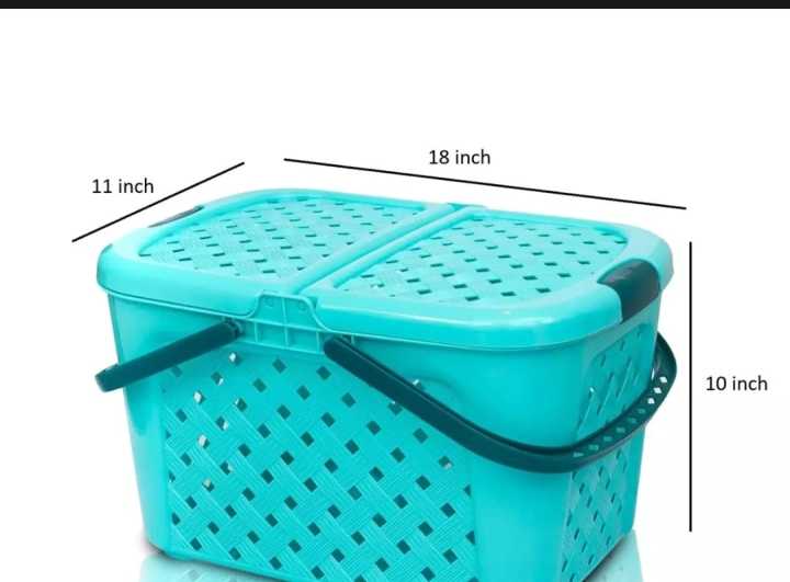 MEDIUM Plastic Mighty basket / Baby basket / storage basket with lid