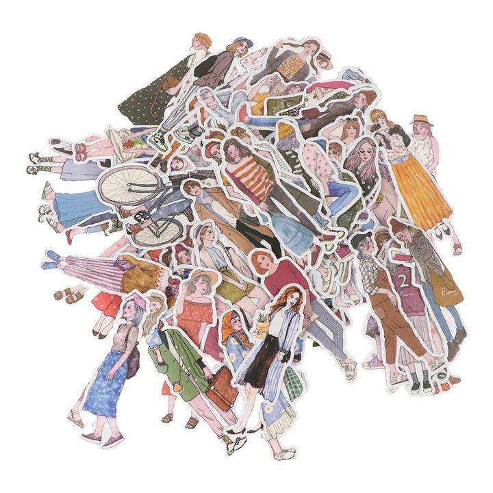 100pcs/pack lovely girls Stickers scrapbooking hand book fashion girl sticker