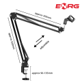 Energy - ENRG Scissor Arm Mic Suspension Stand Studio Recording With Microphone Holder For Condenser Universal BM 800 Blue Yeti Black. 