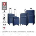 FLO Alberta Premium 2024 Expandable Luggage Trolley Suitcase, TSA Lock, 4 Wheels, Softside. 