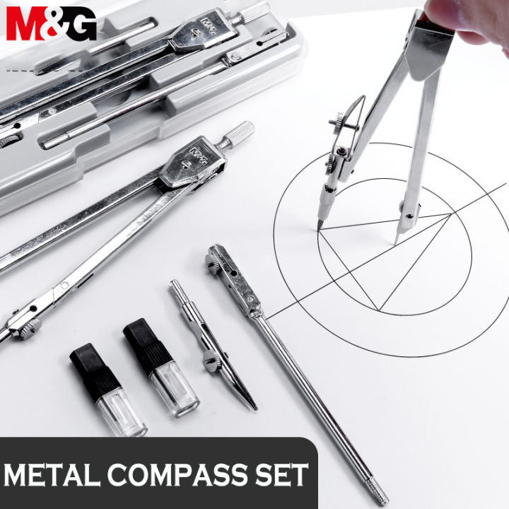 Sunfloweio M G Multi Compasses High Precision Professional Metal Compass Drawing Set With Pencil-Lead School Compass Drawing Set