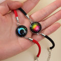 Luminous Sun Moon Braided Bracelets For Lovers Adjustable Couple Bracelets Fashion Valentine's Day Jewelry Girlfriend Gifts. 