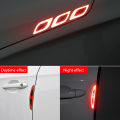 6Pcs/Set Car Sticker Truck Auto Motor Reflective Strips Anti-Scratch Safety Warning Carbon Fiber. 