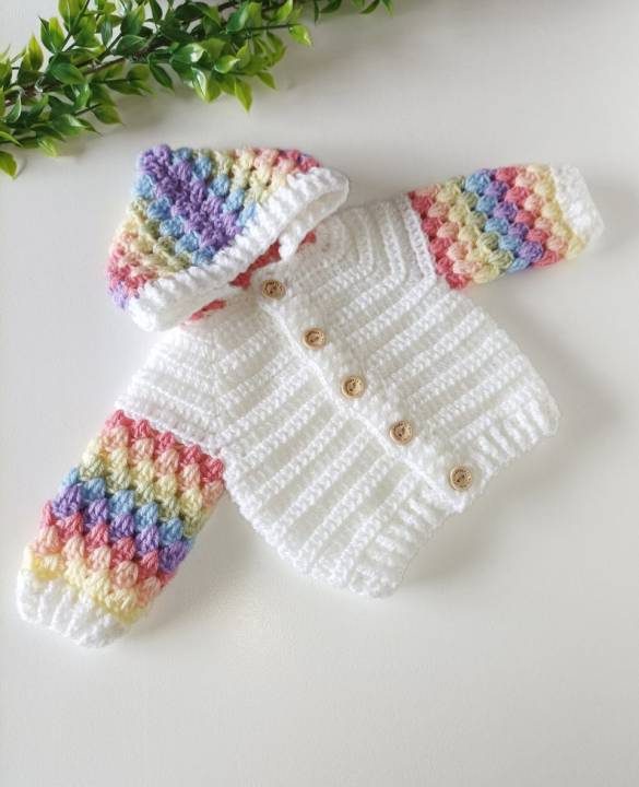 Colorful%20Crochet%20Hoodie%20Sweater%20/%20Handmade%20/%20Woolen%20-%20Image%206