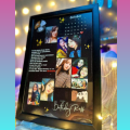 ♥️FREE Shipping+COD ♥Moon Shape Customized Picture Photo Frame, Customized Frame with Calendar + Customized Message with upto  Pictures in Moon Shape, Customized Photo Frame, Birthday Gift, Anniversary Gift, Wedding Gift, Gift for Friends. 