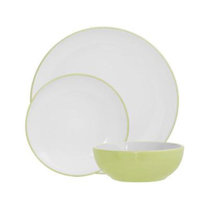 Sienna Green and White 12pc Dinner Set - Premier Home - SKU 0722688