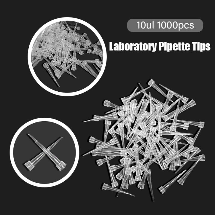 【A village Store】Laboratory Pipette Tips 10ul 1000pcs Micropipette Plastic Pipette Chemistry Supplies