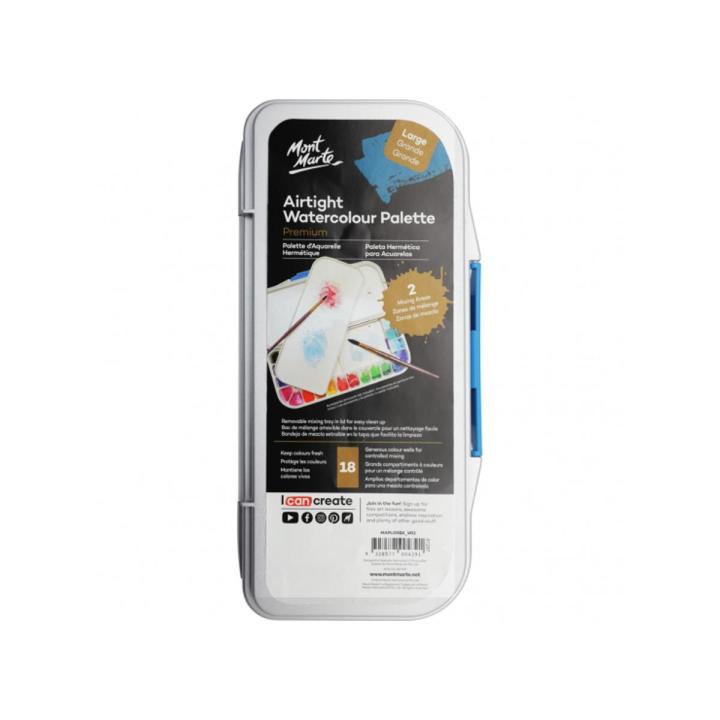 Mont Marte Palette - Air Tight Watercolour Palette Large 18 Slot