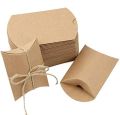 48pcs nikkah box school gift children gift box bid box Brown Candy Box Kraft Card Packaging Pillow Boxes with String Candy Bags Wedding Favor Gift Boxes Birthday Party Decors. 