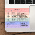 Windows Keyboard Reference Shortcut Cheat Sheet Sticker Water Proof Rainbow MJ. 