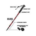 Adjustable AntiShock Hiking Trekking Walking Pole Cane Stick Crutch. 